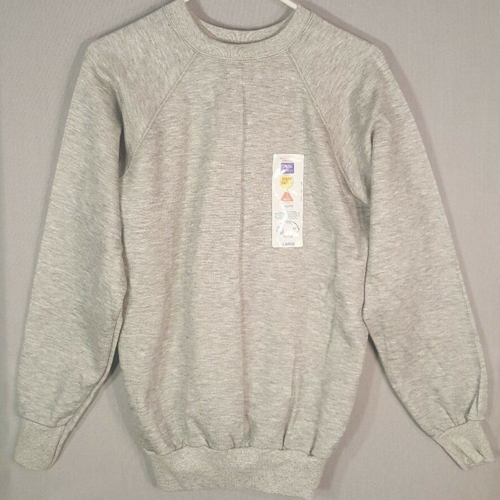Vtg New Tri Blend Heather Gray Sweatshirt Reeves